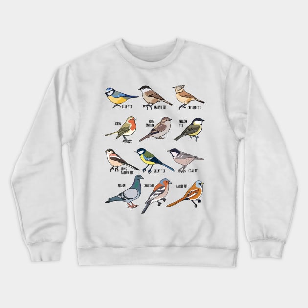 Birdwatching Birder Gift Wildlife Birds Crewneck Sweatshirt by qwertydesigns